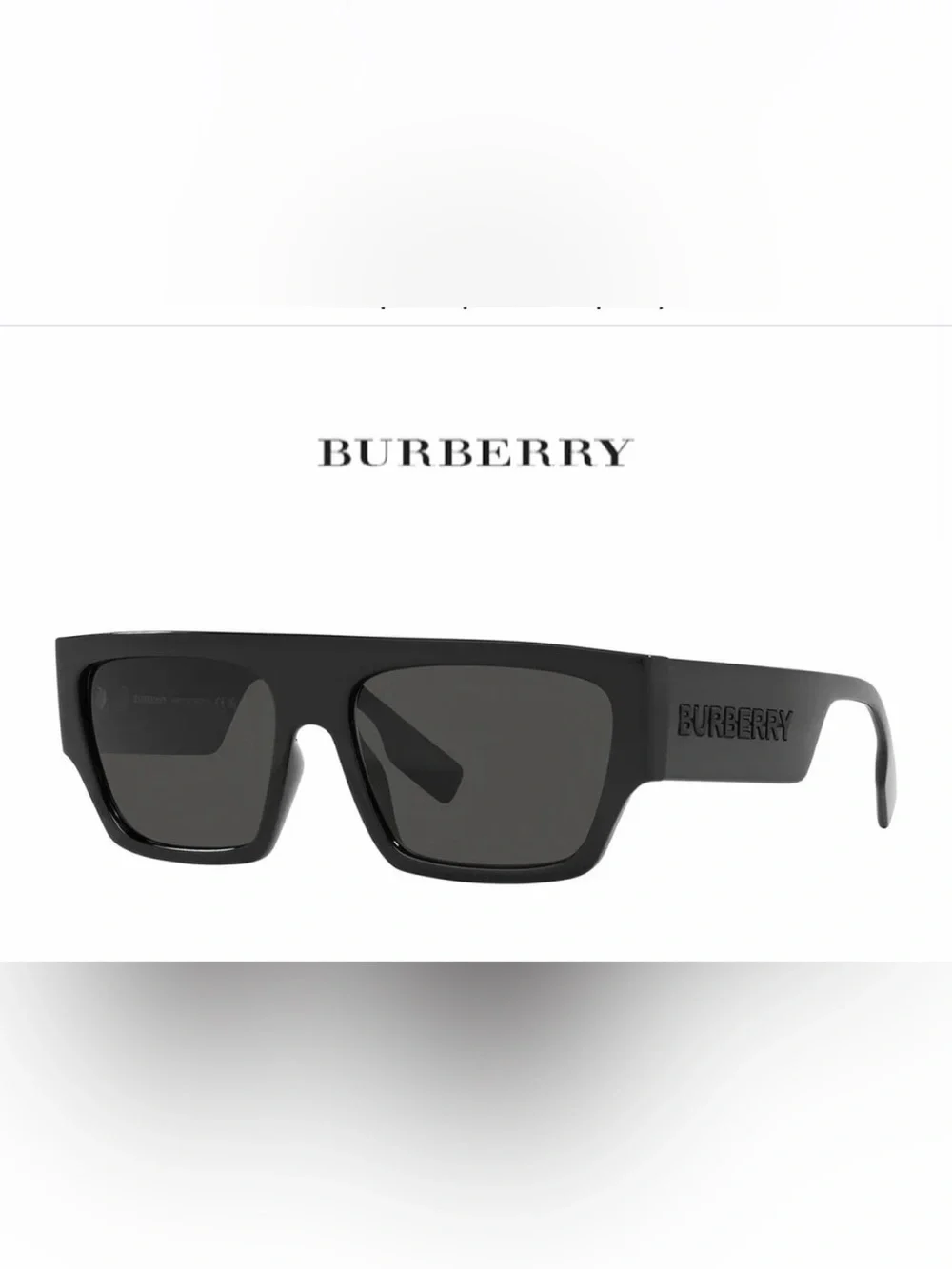 Burberry Black Rectangular Sunglasses